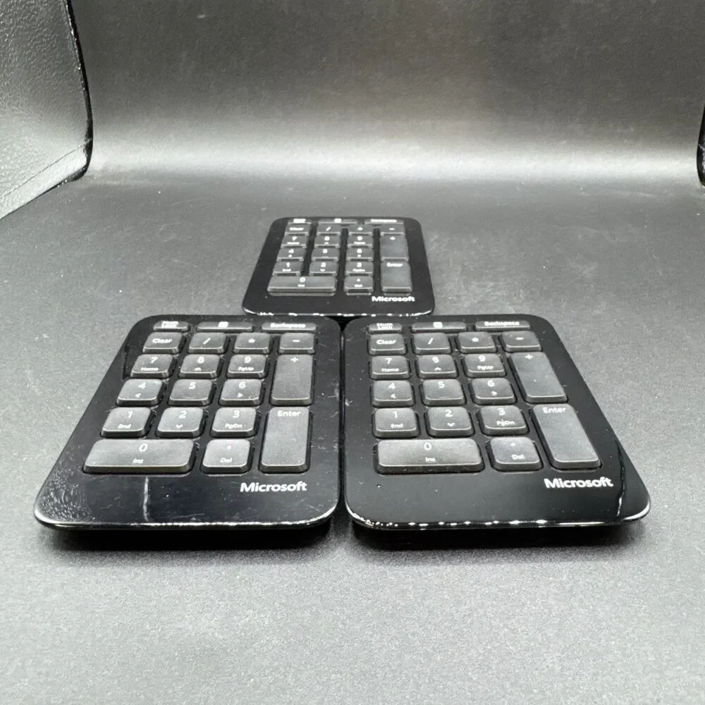 Lot Of 3 Genuine OEM Microsoft 1558 Sculpt Ergonomic Number Key Pad Bluetooth